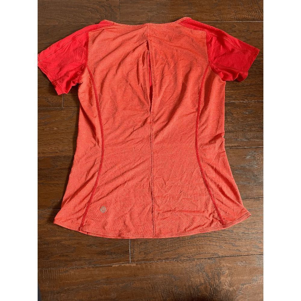 🍋LULULEMON Short Sleeve  Shirt *orange/red* Size Small